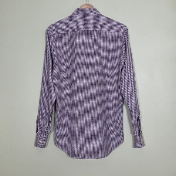 Etro Shirt Men 38 Multicolor Slim Fit LS Collar Cotton Italy Preppy Office Party - Picture 16 of 16